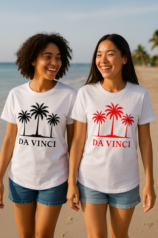 Black Apparel Palm Tree White T-Shirt