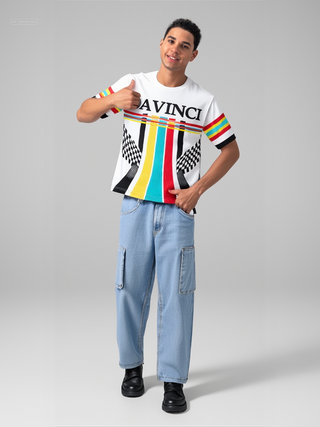 DV Symbol White Graphic Streetwear T-Shirt